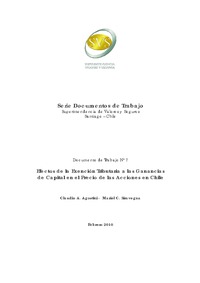 Documento N° 7- Efectos de la Exención Tributaria a las Ganancias de Capital en el Precio de las Acciones en Chile. Claudio A. Agostini - Mariel C. Siravegna.
