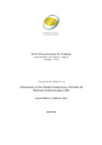 Documento N° 10: Información de los Estados Financieros y Períodos de Blackout: Evidencia para Chile.Vanessa Ramírez- Guillermo Yáñez