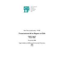 Serie Técnica de Estudios: Financiamiento de los Hogares en Chile
