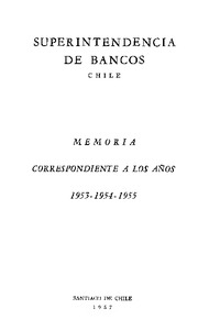 Informe de los años 1953-1954-1955 SBIF